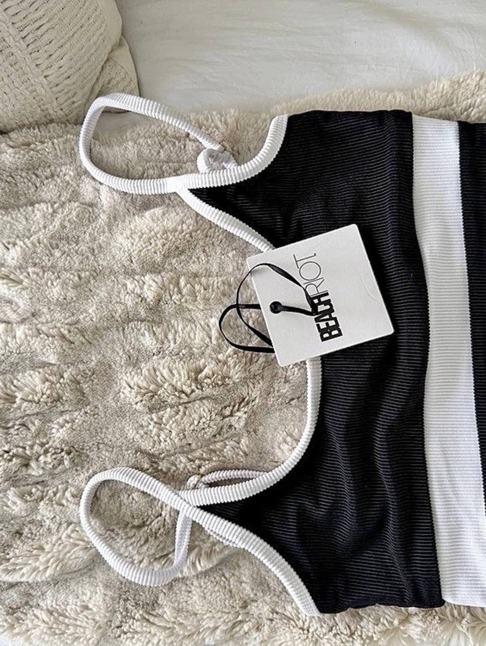 Beach Riot Bikini or Workout Color Block Top NWT